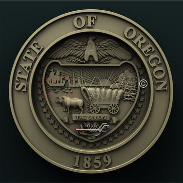 OREGON STATE SEAL 3D STL 3DWave